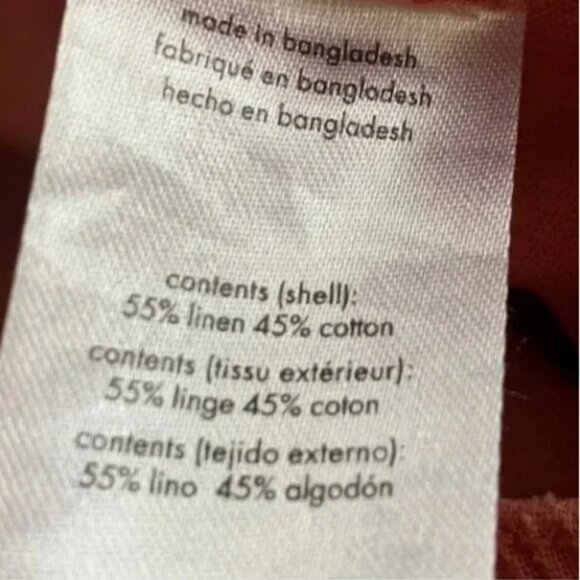 Onia Women's Linen Blend Drawstring Waist Rose Colored Pants Size Medium - Picture 8 of 11